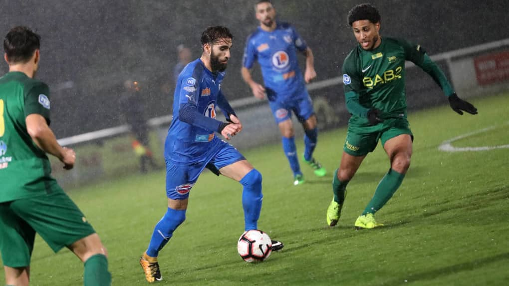 Samir Chibah et ses coéquipiers se sont contentés du nul hier soir en recevant le dauphin.  © (Photo cor. NR, J.C.)