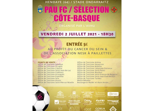 LE PAU FC VS SELECTION COTE BASQUE