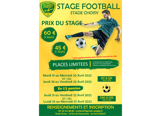 STAGE DE FOOTBALL - AVRIL 2022